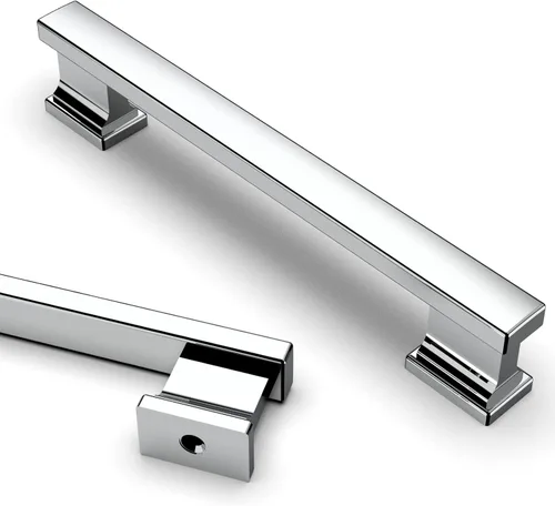 Miniatura 17 de Asidrama - Paquete de 6 manijas de gabinete de cocina color latón cepillado de 3.75 pulgadas (96mm), tiradores para gabinete, accesorios