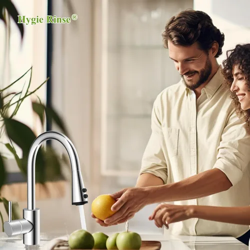 Miniatura 5 de Cabezal de llave de cocina de repuesto de 4 funciones universal con rociador de fregadero de cocina extraíble con 15 adaptadores compatibles