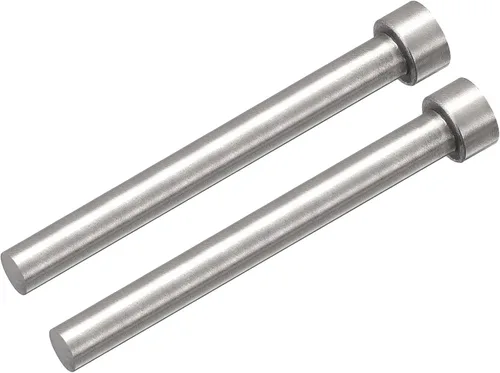 Miniatura 15 de uxcell Pasadores eyectores rectos, 0.256 in (1/4") Dia. Punzón de punta redonda de acero 65Mn 100mm (4") de largo para mantenimiento mecánico 2