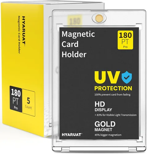 Miniatura 15 de Tarjetero magnético de 55 puntos, paquete de 5 portatarjetas One Touch para tarjetas intercambiables, color blanco transparente