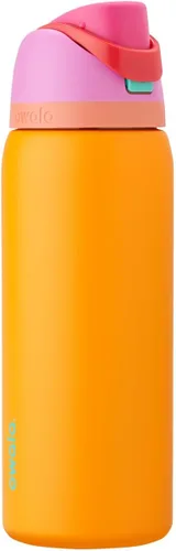 Miniatura 44 de Owala FreeSip - Botella de agua aislada de acero inoxidable con popote, botella de agua deportiva sin BPA, ideal para viajes, 32 onzas, verde putting