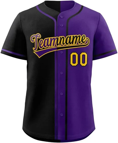 Miniatura 11 de Camiseta de béisbol dividida personalizada con botones y número de nombre cosido personalizado para hombres/mujeres/niños