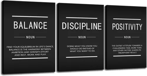 Miniatura 59 de Arte de Pared Motivacional 40 Razones para Entrenar 3 Piezas Pintura Impresión en Lienzo Decoración de Oficina Póster Mentalidad Millonaria