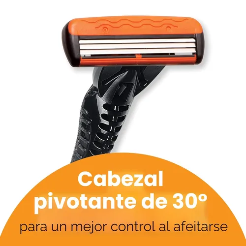 Miniatura 2 de BIC Comfort 3 Cartuchos recargables de repuesto para rastrillo, rasuradoras desechables de tres hojas para hombres, rastrillo para piel sensible