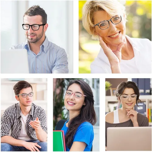 Miniatura 6 de Gafas de luz azul para mujer, lentes de bloqueo de luz azul para hombre, gafas de luz azul para niñas, juegos de computadora Transparencia