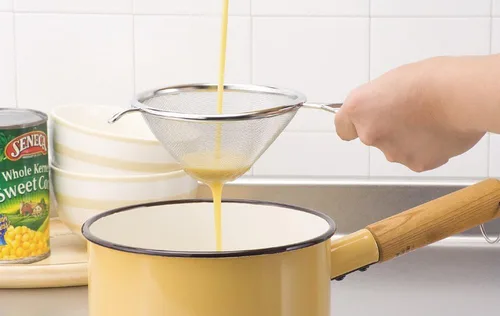 Miniatura 4 de Shimomura Planning - Colador de sopa (fabricado en Japón), apto para lavavajillas, suave colador, malla 30, 30 de malla, huevos a la parrilla