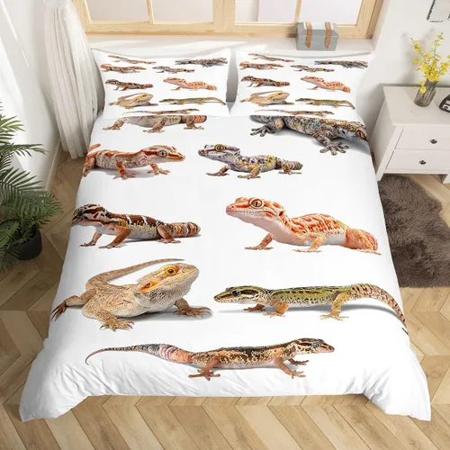 Miniatura 21 de Lindo juego de ropa de cama con dinosaurios, juego de funda de edredón con dibujos animados de cactus, funda de edredón decorativa, funda de edredón