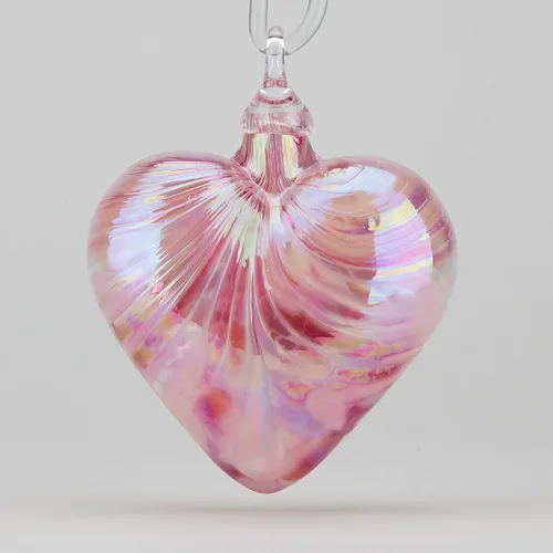 Miniatura 6 de Glass Eye Studio Adornos clásicos de corazón (chip de mosaico azul)
