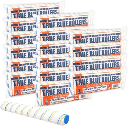 Miniatura 13 de Fundas para rodillos de pintura profesionales True Blue de 18 pulgadas, 18 pulgadas, mejores para todos los tipos de superficies de pintura, paquete