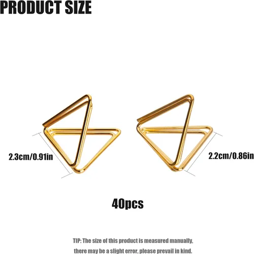 Miniatura 2 de 40 portatarjetas de lugar triangulares dorados, soportes para números de tarjeta de mesa, mini soporte para tarjetas de nombre, clips para soporte