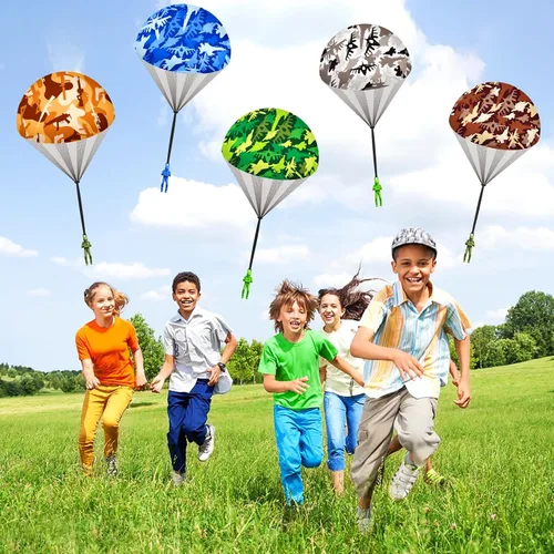 Miniatura 7 de 10 piezas de juguetes de paracaídas para niños, geniales juguetes voladores al aire libre, paracaídas, hombres para niños de 3, 4, 5, 6, 7, 8, 9, 10