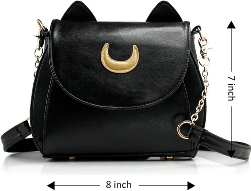 Miniatura 5 de Oct17 Moon Luna Design Monedero Kitty Cat Satchel bolso de hombro diseñador mujeres bolso Tote PU cuero Sailer