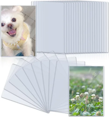 Miniatura 10 de Protectores de hojas de plástico duro de 8.5" x 11", protectores rígidos transparentes impermeables, fundas de plástico para papel y fotos