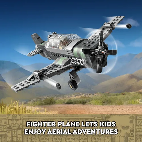 Miniatura 4 de LEGO Indiana Jones and the Last Crusade Fighter Plane Chase 77012 - Juego de construcción con un juguete de avión para construir, 3 minifiguras