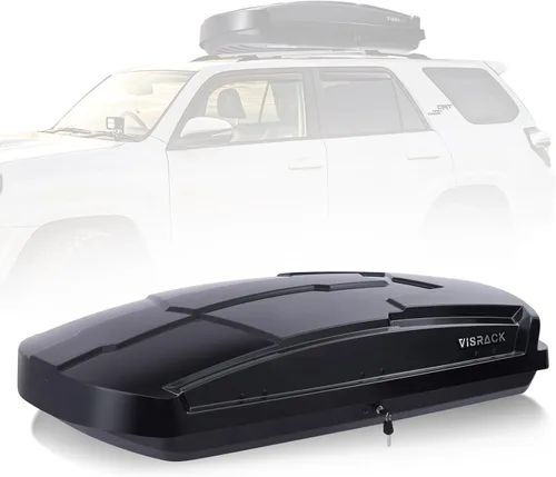 Miniatura 16 de Cajas de Carga para Techo Grandes Portadores de Carcasa Dura Portaequipajes para Techo con Cerradura de Llave 56" L x 30" A x 13.7" Al, 13 Pies