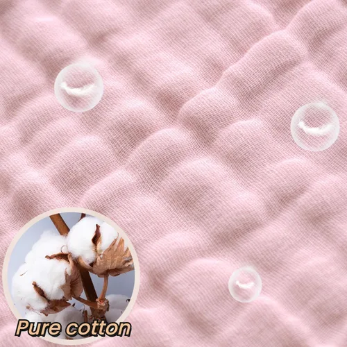 Miniatura 7 de MUKIN Toalla babeante para bebé, baberos a presión, baberos de muselina, paquete de 6, ajustable, algodón suave Gradiente Rosa