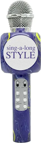 Miniatura 8 de Wireless Express - Micrófono de karaoke Bling Bluetooth para cantar y altavoz estéreo Bluetooth todo en uno (Confetti Bling)