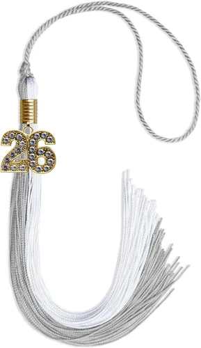 Miniatura 27 de Endea Graduation Borla de doble color con dije dorado (negro/oro brillante, 2022)
