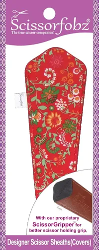 Miniatura 51 de Fundas protectoras para tijeras de diseñador, 4 unidades, tamaño surtido, diseño floral victoriano azul #4-304 Jardín floral victoriano azul