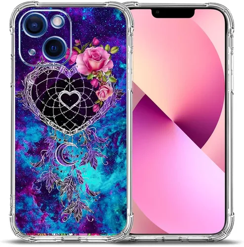 Miniatura 21 de Funda para iPhone 13 Pro Max, protección contra caídas de flores de mariposa azul, rosa, a prueba de golpes, carcasa protectora de cuerpo completo
