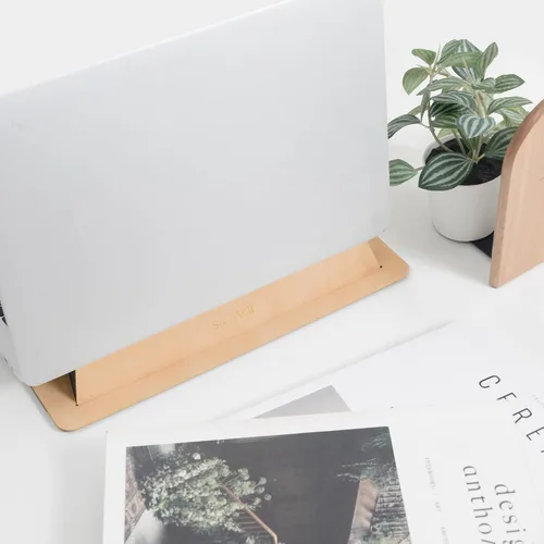 Miniatura 2 de SenseAGE Soporte para computadora portátil para escritorio, oficina, soporte ergonómico para portátil, soporte plano de viaje plegable y portátil
