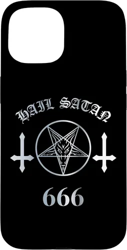 Miniatura 6 de iPhone 16 Upside Down Cross Satanic Pentagram Hail Satan 666 Case