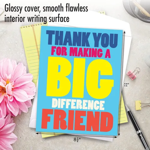 Miniatura 3 de NobleWorks - Tarjeta de felicitación de agradecimiento humorística jumbo de nosotros de 8.5 x 11 pulgadas con sobre (paquete de 1) gran gran