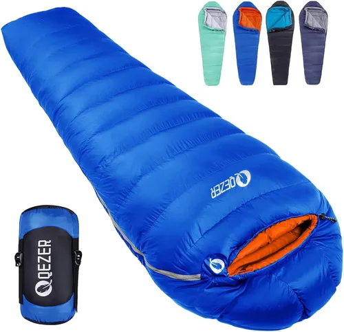 Miniatura 9 de Down Sleeping Bag for Adults, 0°F 10°F 15°F 20°F 600 Fill Power Mummy Lightweight Compact Cold and Warm Weather Backpacking Sleeping Bag for Camping