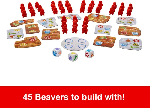 Miniatura 3 de Mattel Games Juego divertido de construcción de castor para noches familiares, noches de juego, viajes y campamento para 2-4 jugadores de 6 años