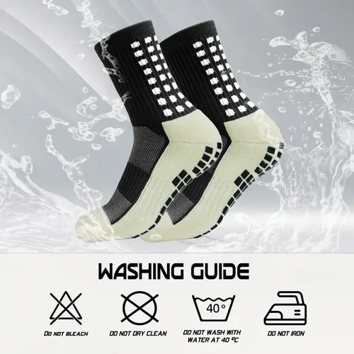 Miniatura 6 de Yufree Calcetines de fútbol para hombre, antideslizantes, almohadillas de agarre antideslizantes para fútbol, baloncesto, deportes, 4 pares