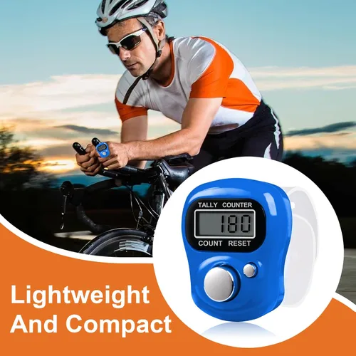 Miniatura 5 de Amble Contador de clicker con diamantes de imitación, contador de contador de 5 dígitos, clickers para vuelta, lanzamiento, golf, tejido, conteo