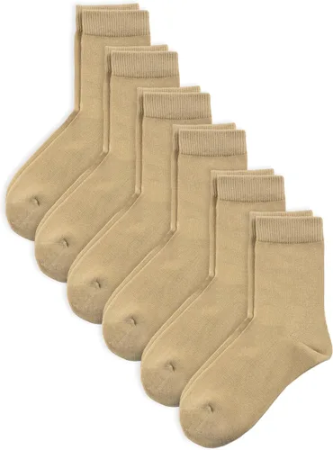 Miniatura 10 de COTTON DAY Calcetines unisex de algodón suave para niños y niñas, con puntera sin costuras, color negro, blanco, gris, azul marino, paquete de 6