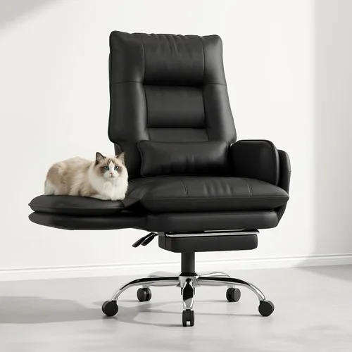 Miniatura 13 de Silla de oficina Criss Cross, reposabrazos abatibles para mascotas y sentarse con patas cruzadas, silla ergonómica ejecutiva