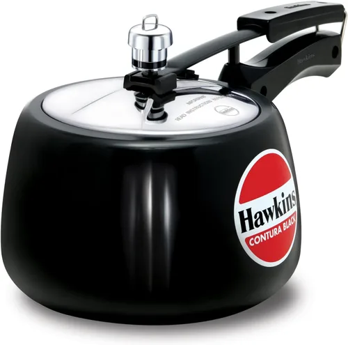 Hawkins Olla de presión Contura de 3 litros, color negro, con tapa interior anodizada dura, modelo Handi, color negro (CB30)