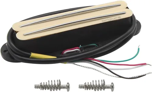 Miniatura 18 de OriPure Pastillas de doble carril caliente Alnico5 Humbucker de un solo tamaño de bobina 15-16K Fit ST/SQ Style Guitarra eléctrica, color negro