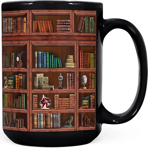 Miniatura 8 de Taza de Libro 2IMT Regalos para Bibliotecarios para Mujeres Amantes de los Libros - Taza de Café de Biblioteca para Mujeres - Artículos de Lectura
