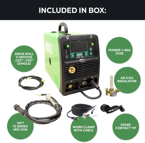 Miniatura 2 de Everlast Cyclone 200ES, soldador MIG - 180 Amp, voltaje dual 110/220V, inversor IGBT, capacidad para MIG y Stick