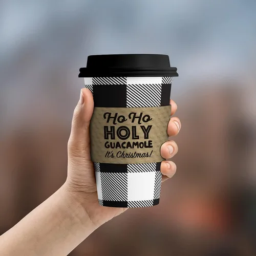 Miniatura 6 de Live It Up! Party Supplies Tazas desechables de café o chocolate caliente – Buffalo Plaid