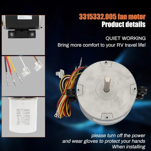 Miniatura 6 de 3315332.005, 3315332.005 Reemplazo del motor del ventilador genteq F48AF70A61, motor de ventilador Dometic Brisk Air II, repuesto OEM para Dometic
