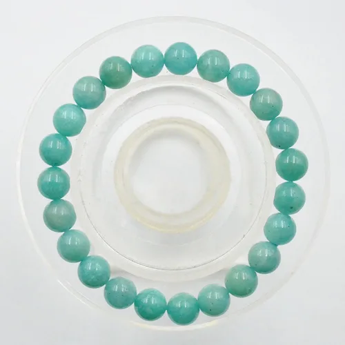 Miniatura 2 de AD Beads Pulsera elástica de cuentas redondas de piedras preciosas naturales, curación Reiki, 0.315 in