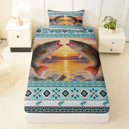 Miniatura 62 de Erosebridal Southwestern - Sábanas de cama bohemias aztecas, tamaño individual, sábanas hippie de cachemira, ropa de cama de estilo exótico, funda