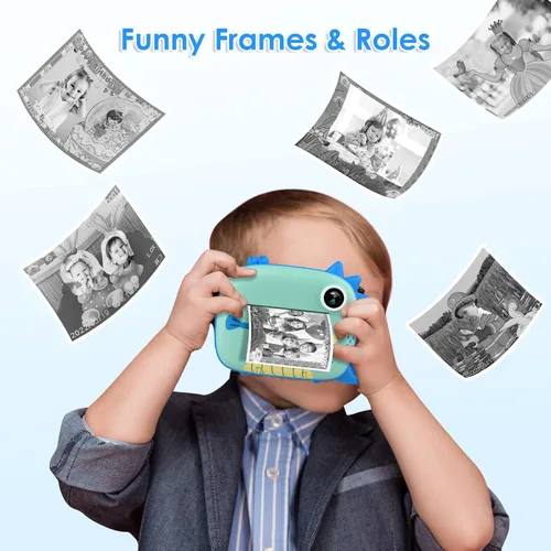 Miniatura 6 de HiMont Cámara para Niños con Impresión Instantánea, Cámara Digital Selfie para Niños con Papel de Impresión y Tarjeta de 32G, Video de 2.5K y Cámara