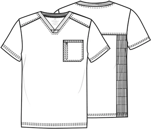 Miniatura 7 de Cherokee Infinity - Camisa quirúrgica para hombre, color sólido, con cuello en V
