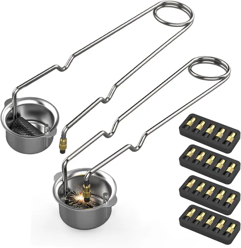 Miniatura 11 de Encendedor de chispas de pedernal individual, 2 encendedores de soplete de pedernal con 20 repuestos de pedernal adicionales, para soldadura