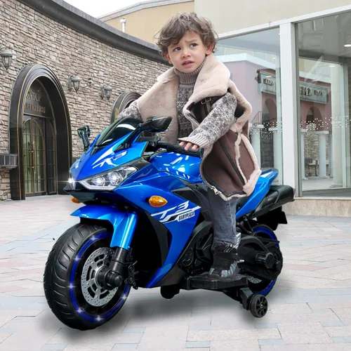 Miniatura 3 de TAMCO - Motocicleta para niños, motocicleta de 12 V con carreras de mano, freno de pie, rueda ligera, juguetes para niños, bicicleta eléctrica