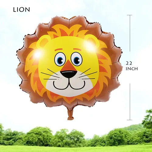 Miniatura 4 de Decoraciones de Fiesta de Cumpleaños de Safari de Selva - Paquete de 6 Globos Gigantes de Animales para Niños de Safari, Fiesta de Baby Shower