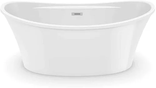 Miniatura 5 de MAAX 106267-000-001 Ariosa - Bañera ovalada de acrílico independiente con drenaje central, 29.75 pulgadas de largo x 39.5 pulgadas de ancho x 28