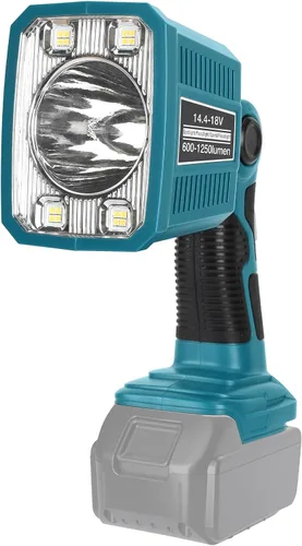 Miniatura 9 de DTEZTECH Linterna LED de 18 W para batería Milwaukee M18 de 18 V, foco de 1250LM y luz de trabajo con puerto USB, cabeza giratoria de 110° para uso