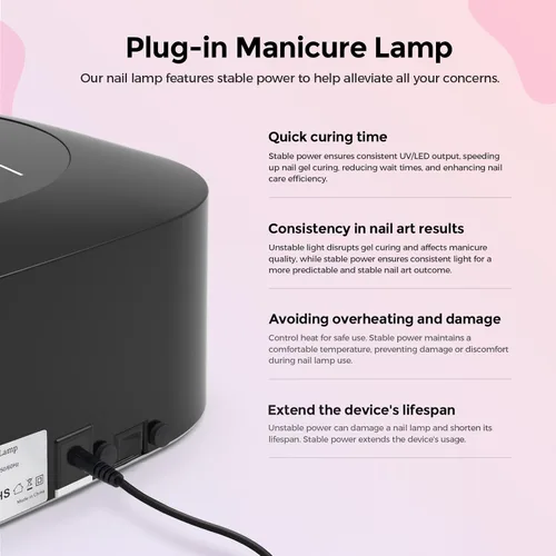 Miniatura 6 de Lámpara de uñas UV LED Lavinda, luz UV de 54W para esmalte de gel acrílico, lámpara de gel profesional con sensor automático, secador de uñas