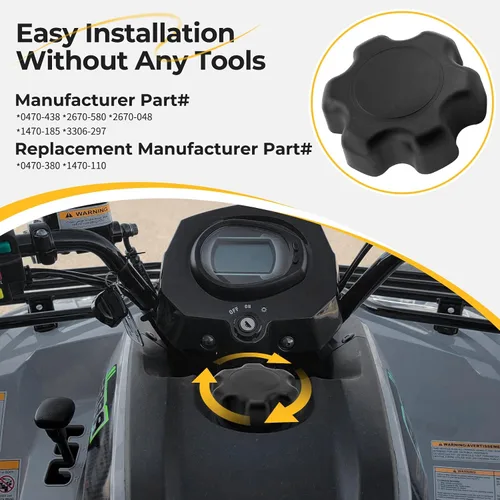 Miniatura 5 de M MATI Tapón de gasolina para Arctic Cat ATV 250 300 350 375 400 425 450 500 550 650 700 1000 Alterra Thundercat Wildcat Textron 0470-438 2670-580